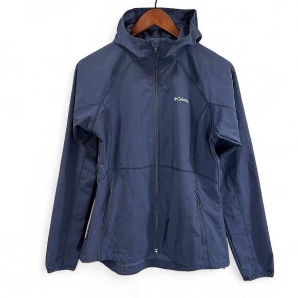 Columbia Sportswear Windbreaker Womens Size Medium Y2K Blue Jacket - Picture 1 of 15
